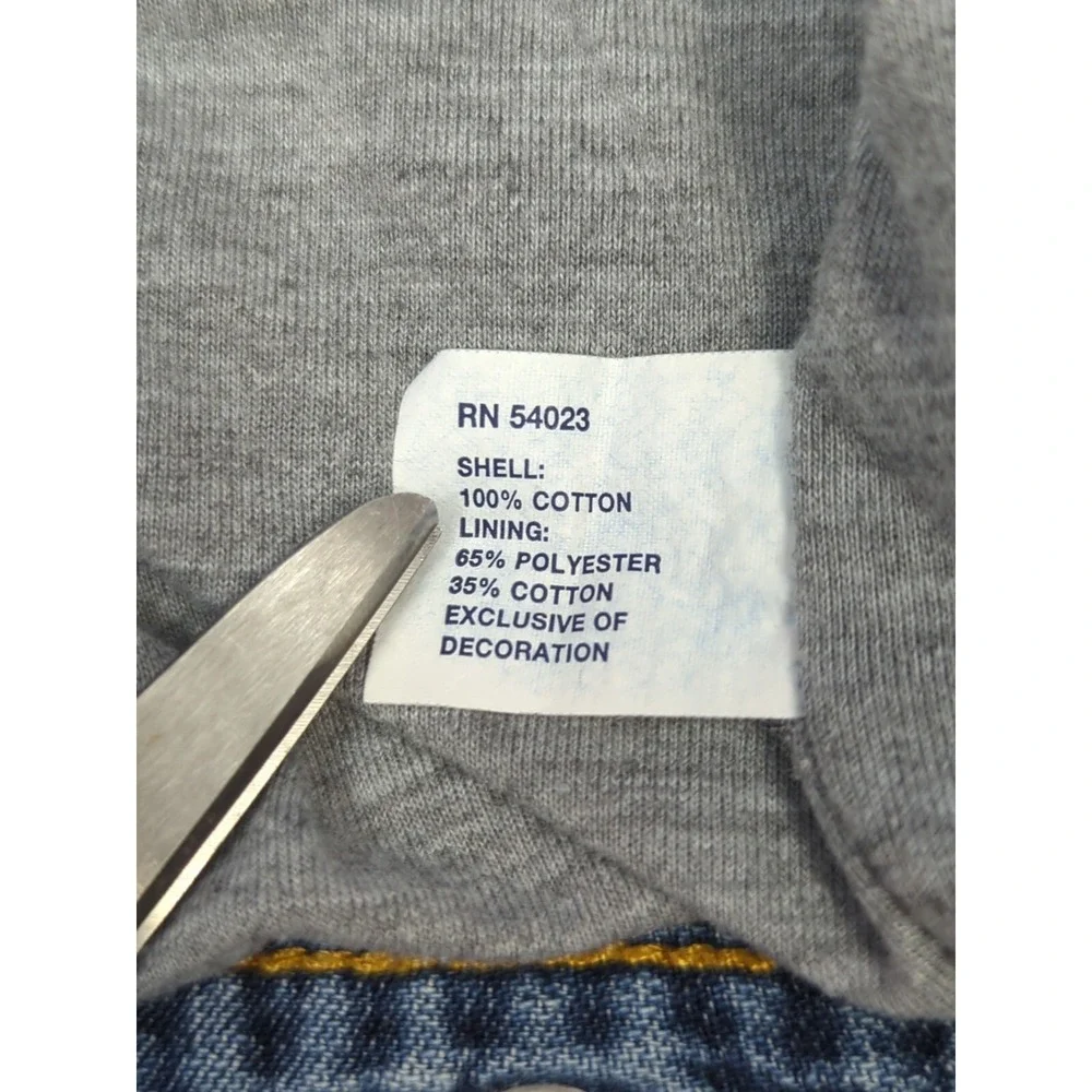 Baby Gap 6-12‎ months denim blue jean jacket gray lined vintage 2005